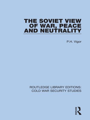 cover image of The Soviet View of War, Peace and Neutrality